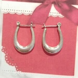 MD 925 Sterling Silver Hoop Huggie Earrings  Half Moon Signed Jewelry Lot